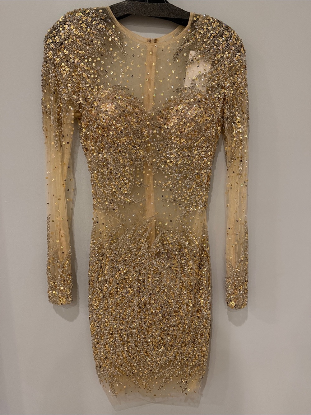 Jovani Gold Cocktail Dress